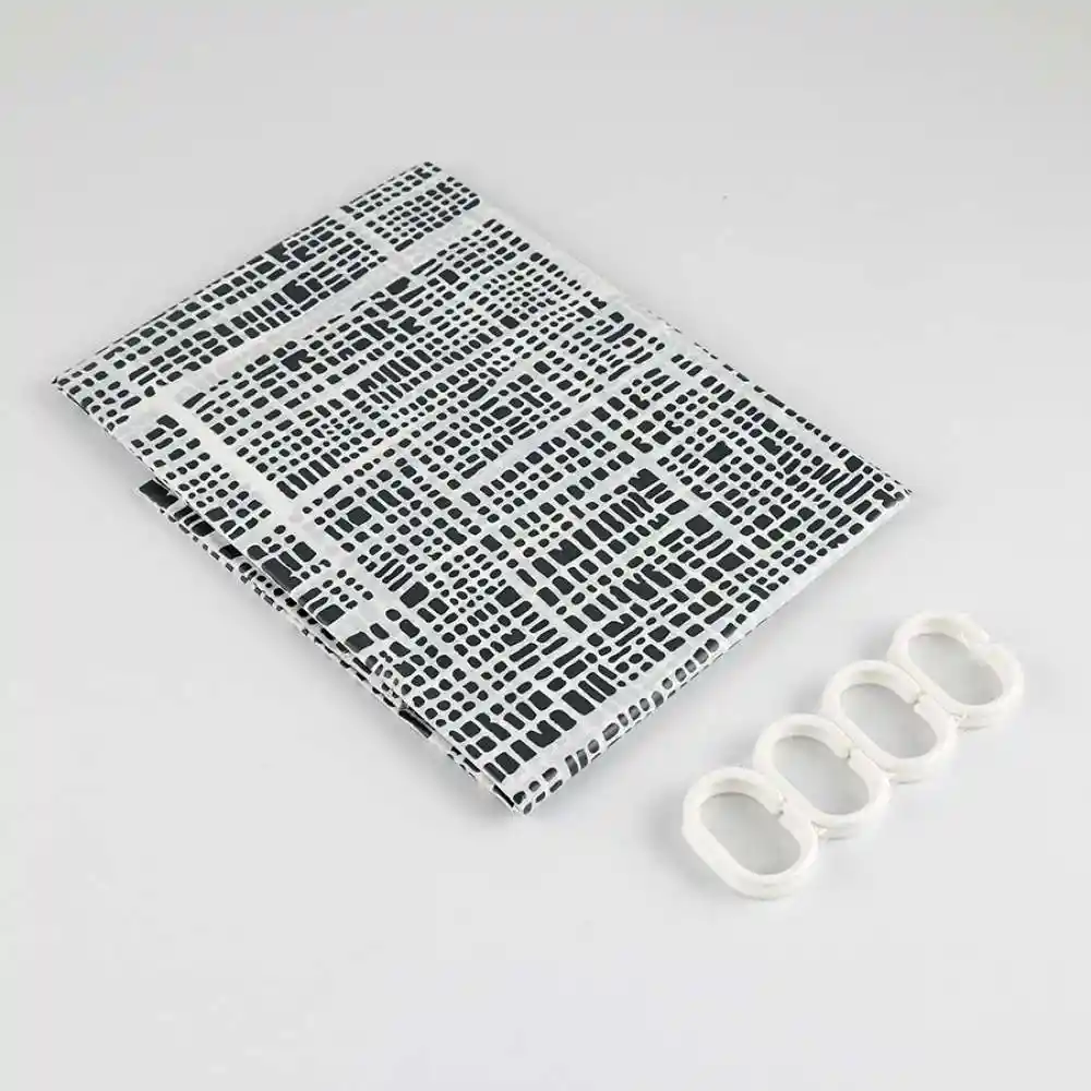 Cortina De Baño Bathroom Solutions 2x38cm Plastico