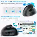 Mouse Inalambrico Vertical Recargable Negro