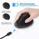 Mouse Inalambrico Vertical Recargable Negro