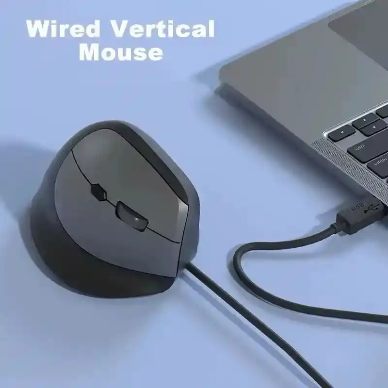 Mouse Vertical Alambrico Negro Nuevo
