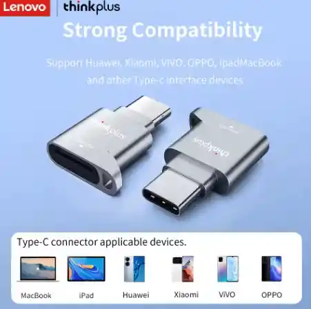 Lector De Tarjetas Lenovo Micro Sd, Lector De Tarjetas Usb C A Sd