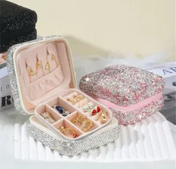 Joyero De Diamante Brillos Caja De Almacenamiento De Joyas