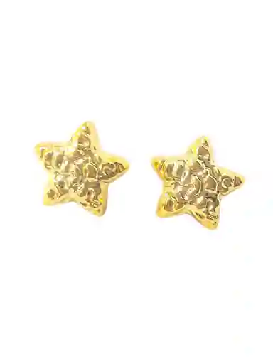 Arete Tipo Topo Estrella Chunky Dorada