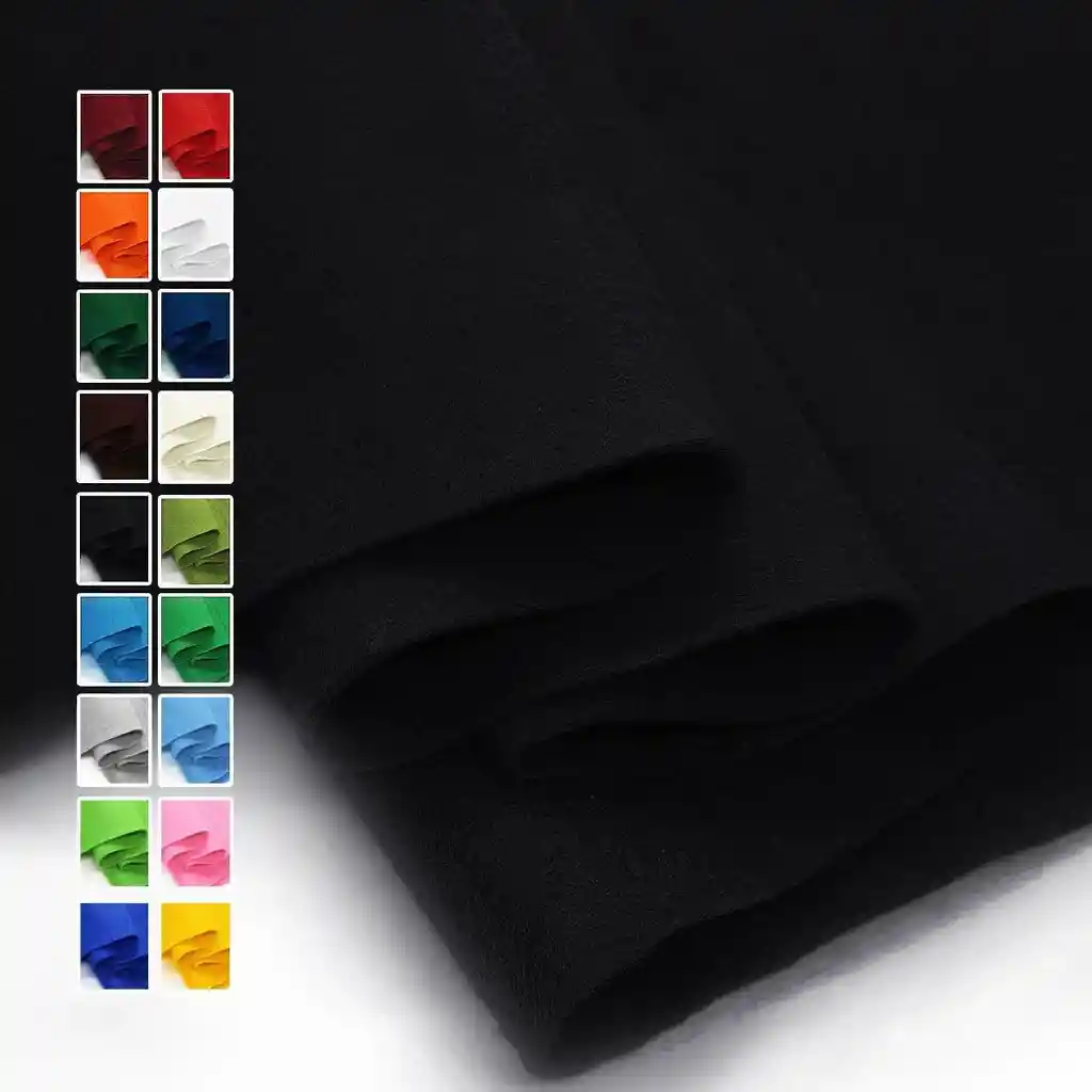 Paño Lency Fieltro Para Manualidades 1mx50cm Negro