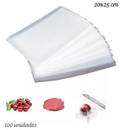 Bolsas De Sellado Al Vacío X100 Empacadoras Para Alimentos 20x25 Cm