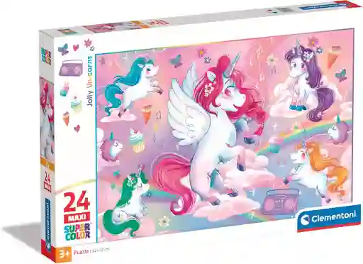 Rompecabezas 20 Piezas Unicornios Colores Para Niños