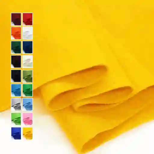 Paño Lency Fieltro Para Manualidades 1mx50cm Amarillo