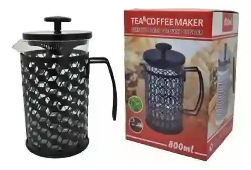 Cafetera Prensa Francesa Calada Tetera Vidrio Manual 800 Ml