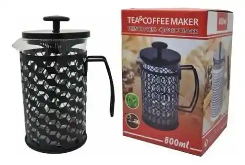 Cafetera Prensa Francesa Calada Tetera Vidrio Manual 800 Ml