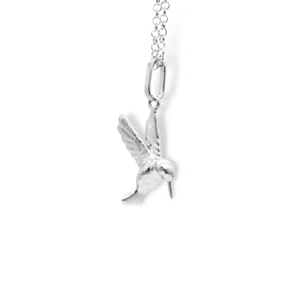 Cadena Con Colibrí Silver
