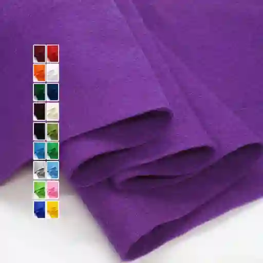 Paño Lency Fieltro Para Manualidades 1mx50cm Morado