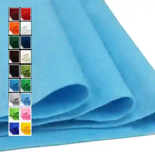 Paño Lency Fieltro Para Manualidades 1mx50cm Azul Cielo
