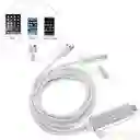 Cable Hdtv 3 En 1 Tipo C, V8 Y Lightning Qy-a8 | 4k |