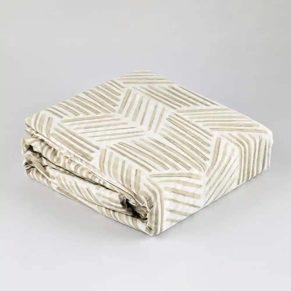 Juego Sabanas Expressions Geometric 150h King Gris 100% Algodon