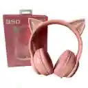Auriculares Gamer Inalámbricos Onikuma B90 Rosa Con Luz Led