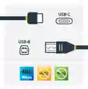 Cable Usb-c A Usb-b Macho De 3m Compatible Con Impresoras, Escáneres, Dacs Y Otros Dispositivos Usb 2.0, Con Conectores Niquelados De Alta Calidad