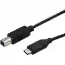 Cable Usb-c A Usb-b Macho De 3m Compatible Con Impresoras, Escáneres, Dacs Y Otros Dispositivos Usb 2.0, Con Conectores Niquelados De Alta Calidad