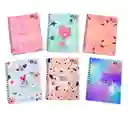 Cuaderno Argollado 80 Hojas Cuadriculado Qnota Scribe Diseños Surtidos Para Mujer