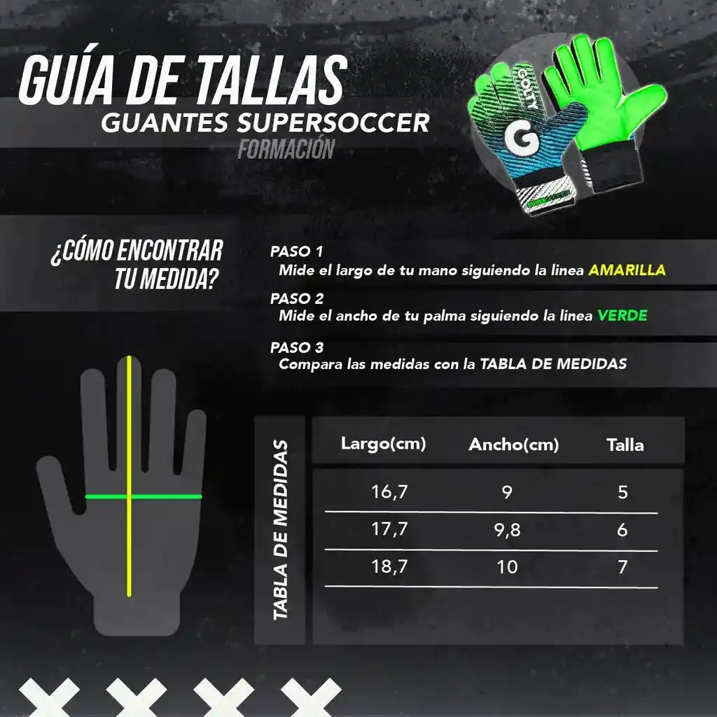 Guante Kids Super Soccer - Talla 4