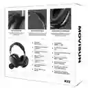 Audífonos Bluetooth K22 Movisun Diadema 70 Horas Color Negro