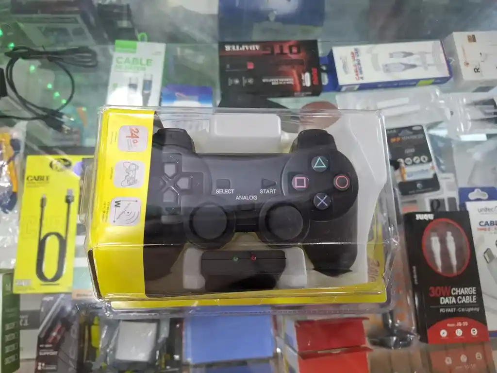 Control Joystick Inalámbrico Para Ps2 Con Doble Vibración, Ergonómico Y Alcance De Hasta 10 Metros