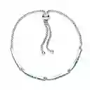 Pulsera Brazalete Pandora Deslizante Azul Ondulada 599436c01 Plata 925 - 18cm