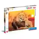Rompecabezas 180 Piezas Leones Al Atardecer Para Niños