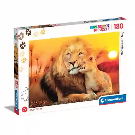 Rompecabezas 180 Piezas Leones Al Atardecer Para Niños