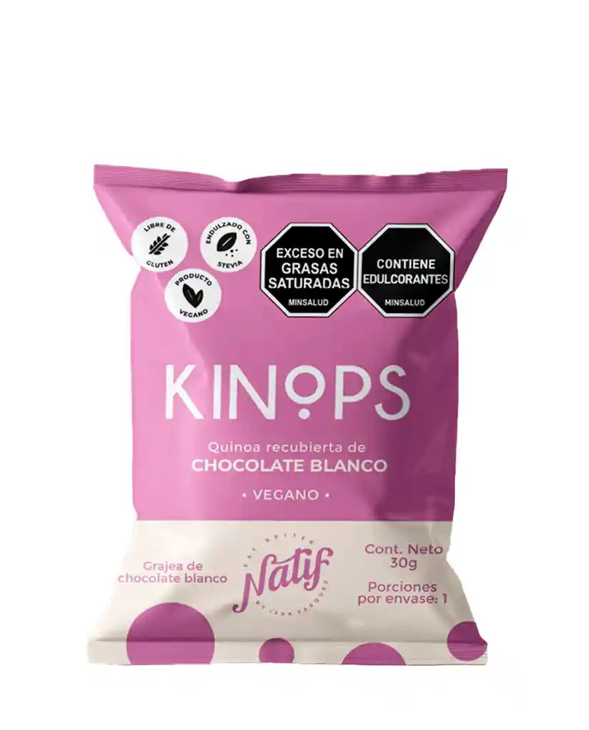 Kinops Chocolate Blanco Vegano Natif 30 Gr
