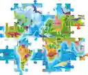 Rompecabezas 180 Piezas Mapa Ilustrado De Dinosaurios Niños