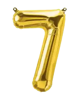 Numero 7 Metalizado 16" Dorado