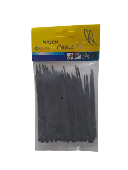 Amarres Plasticos Negros De 10cm *100 Und