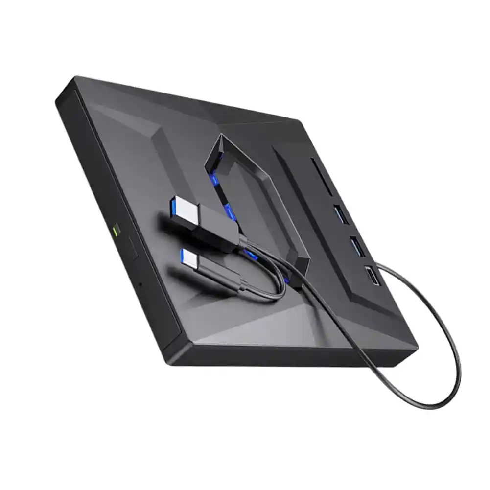 Unidad Quemadora Externa 5 En 1 Cd, Dvd-rw Sd Usb C Portable