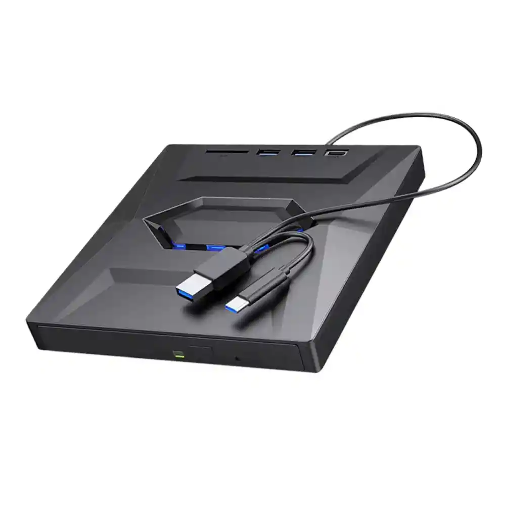 Unidad Quemadora Externa 5 En 1 Cd, Dvd-rw Sd Usb C Portable