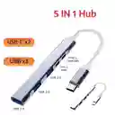 Hub Usb Tipo C | 5 En 1 | Multipuerto De Tipo C A Usb Y Tipo C
