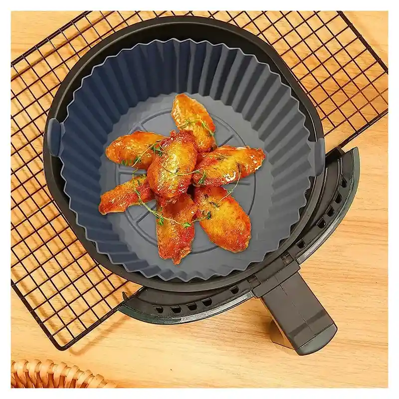 Molde De Silicona Redondo 21cm Para Air Fryer | Olla Freidora X1und
