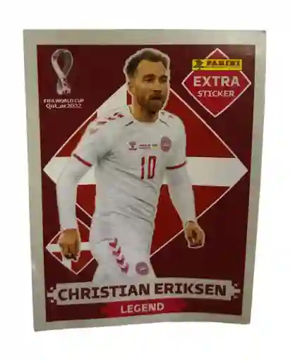 Lamina Extra Sticker Base Christian Eriksen Para Album Panini Copa Mundial Qatar 2022