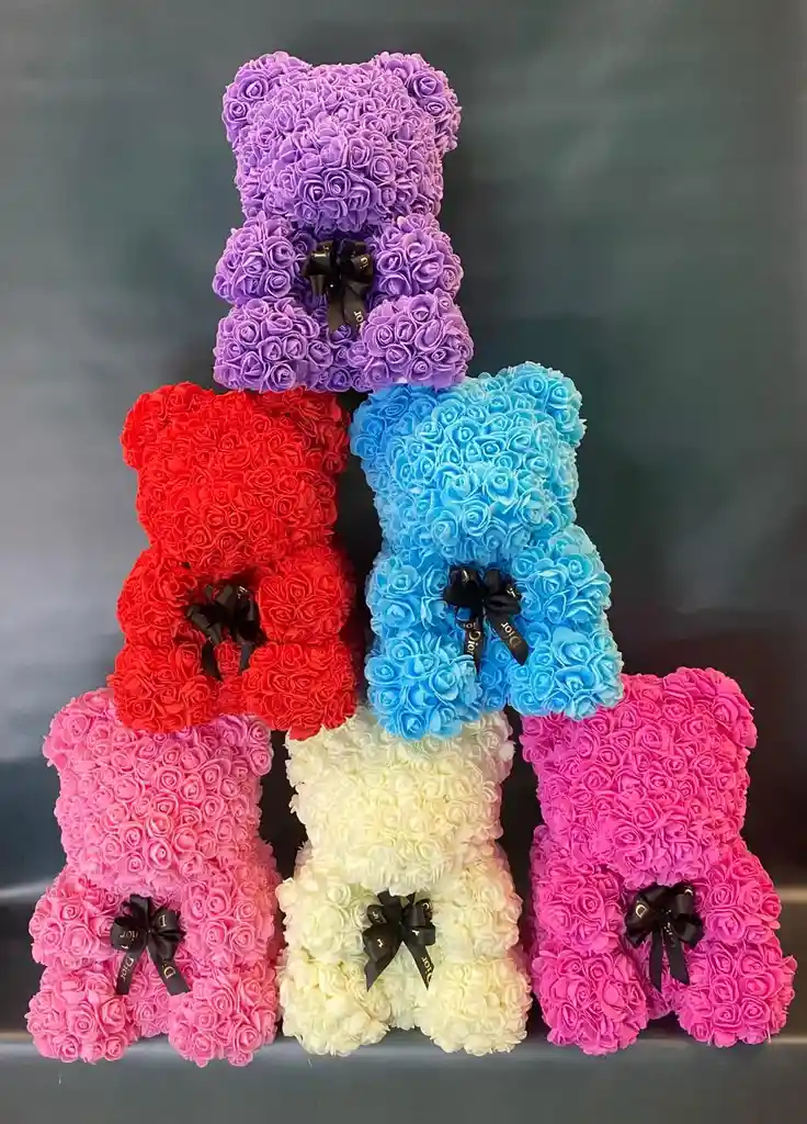 Oso En Rosas Eternas 30 Cm