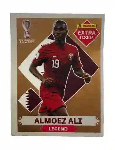 Lamina Extra Sticker Bronce Almoez Ali Para Album Panini Copa Mundial Qatar 2022