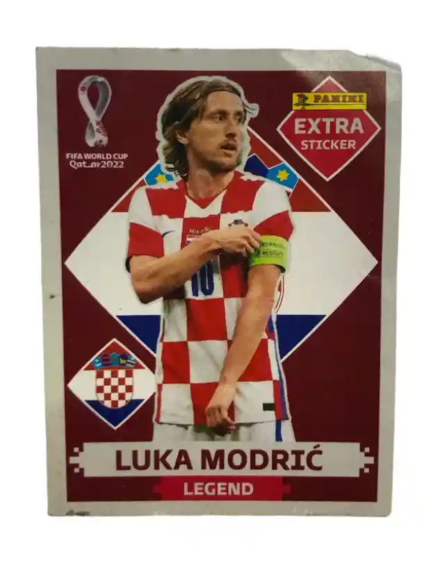 Lamina Extra Sticker Base Luka Modric Para Album Panini Copa Mundial Qatar 2022