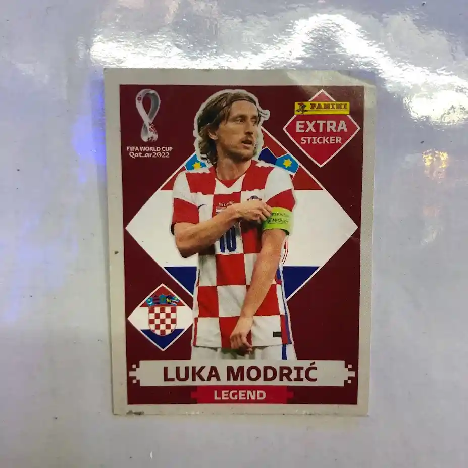 Lamina Extra Sticker Base Luka Modric Para Album Panini Copa Mundial Qatar 2022
