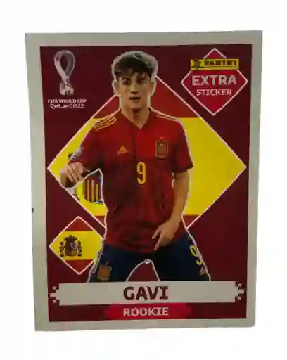 Lamina Extra Sticker Base Gavi Para Album Panini Copa Mundial Qatar 2022