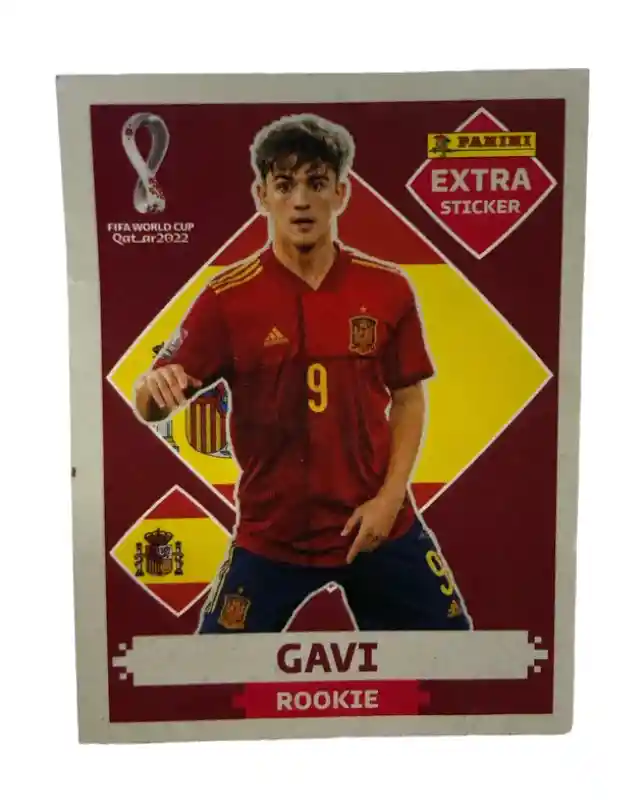 Lamina Extra Sticker Base Gavi Para Album Panini Copa Mundial Qatar 2022
