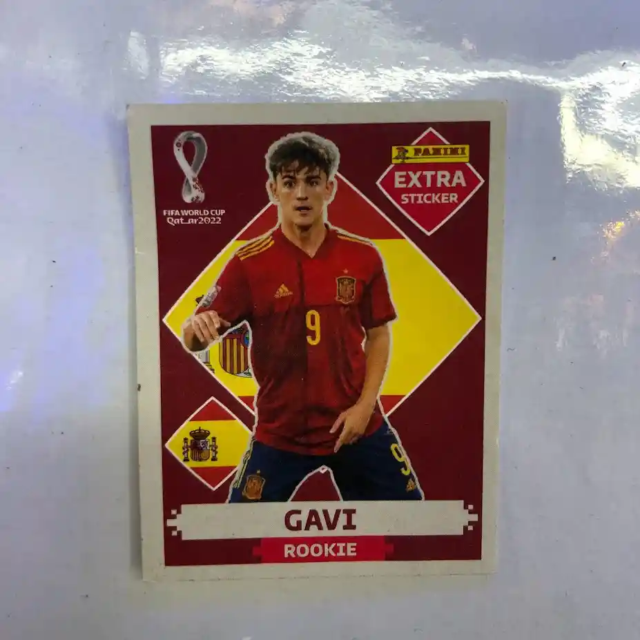 Lamina Extra Sticker Base Gavi Para Album Panini Copa Mundial Qatar 2022