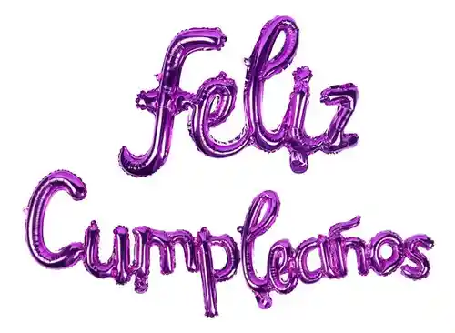 Globo Feliz Cumpleaños Morado