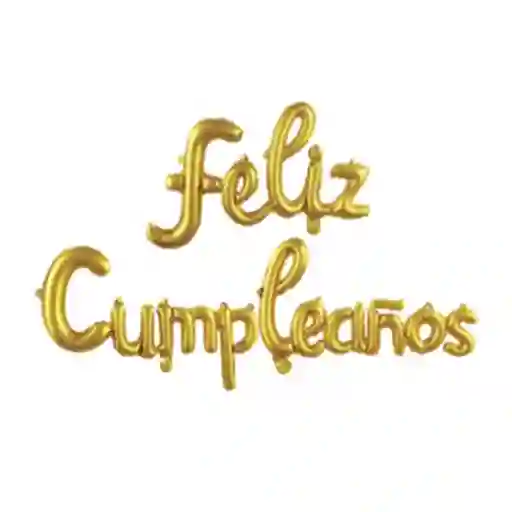 Globo Feliz Cumpleaños Dorado