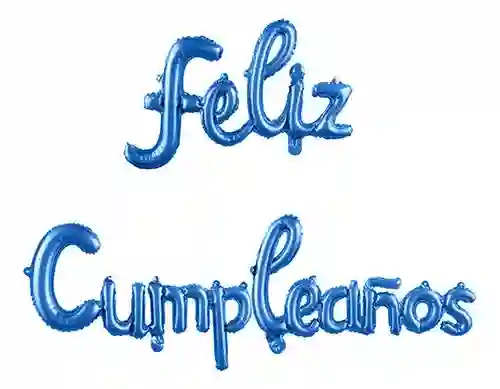 Globo Feliz Cumpleaños Azul Oscuro