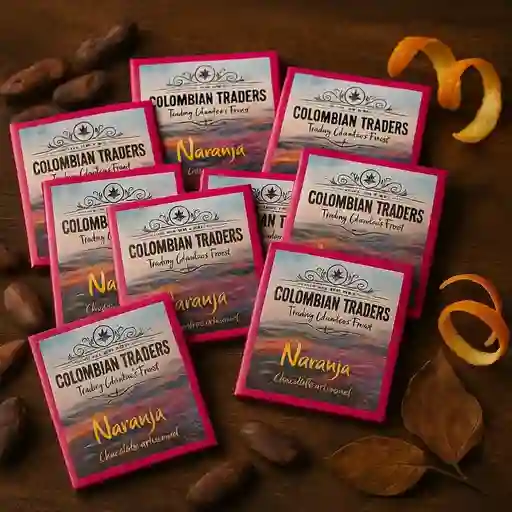 Chocolatina Artesanal 70% Con Naranja