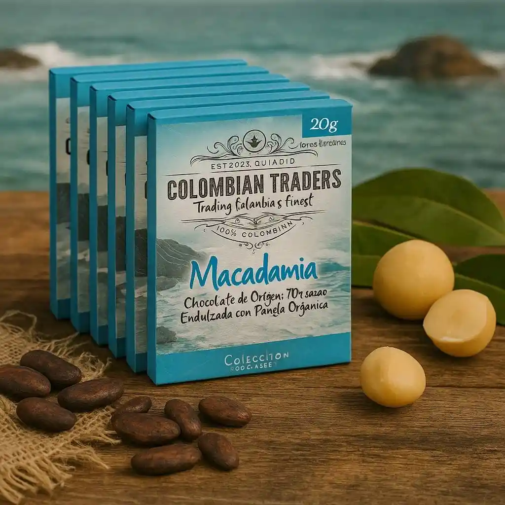 Chocolatina 70% Caca0 Macadamia 20g - Paquete X10