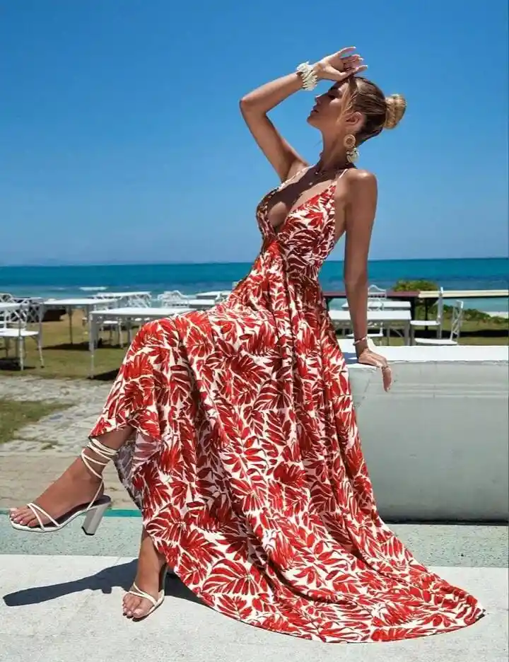 Vestido Largo De Verano Casual Talla S / M